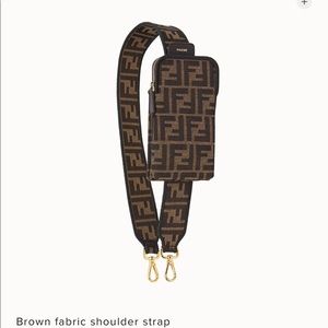 FENDI Strap You - Brown fabric shoulder strap